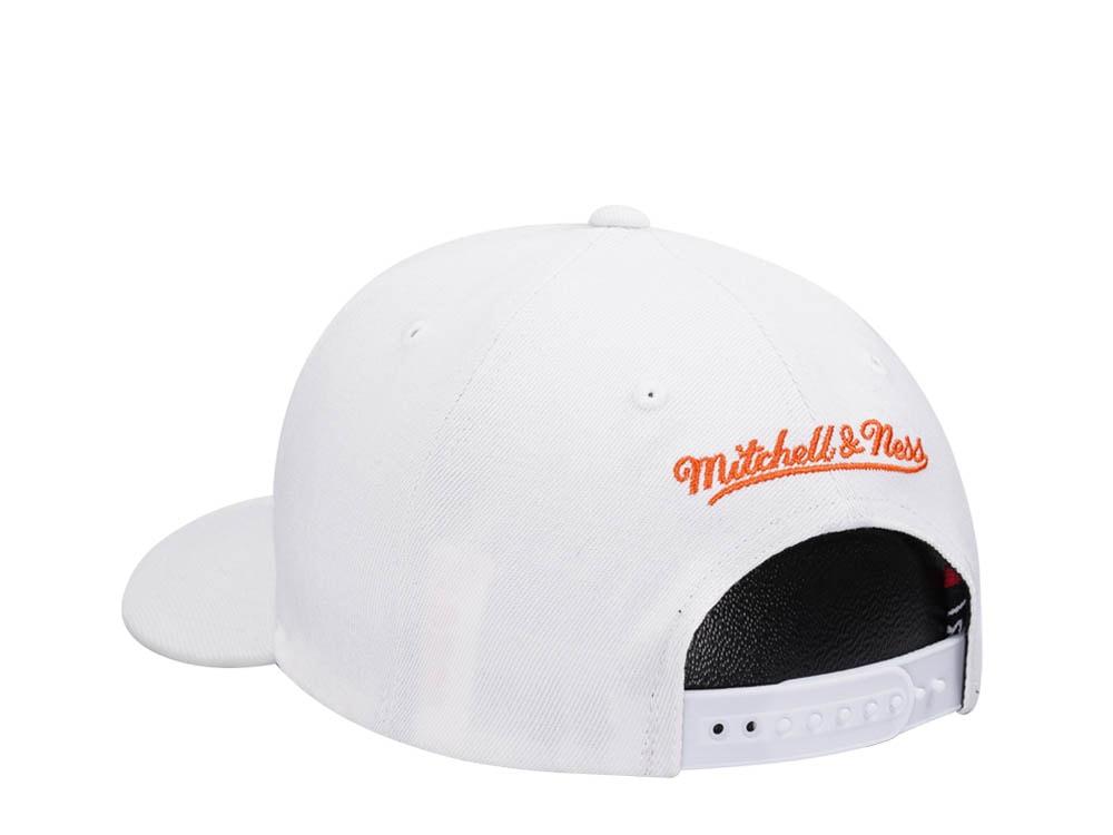 Mitchell & Ness Miami Heat Merch Logo Hardwood Classic Red Flex Snapback Hat