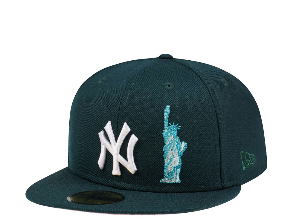 New Era New York Yankees NYC Icons Green and Pink Edition 59Fifty Fitted Hat