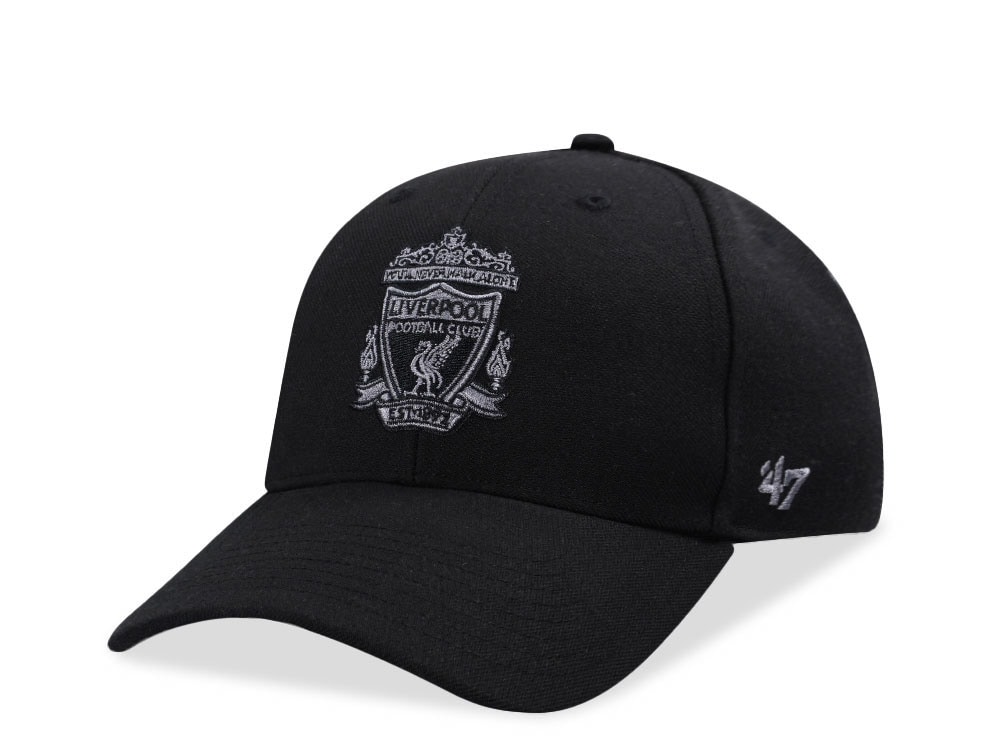 47Brand Liverpool FC Emblem Black MVP Strapback Hat