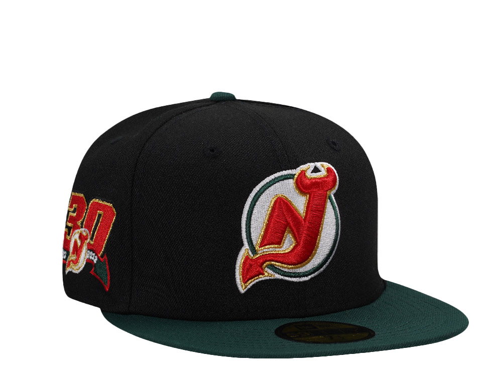 New Era New Jersey Devils 30th Anniversary Black Two Tone Edition 59Fifty Fitted Cap