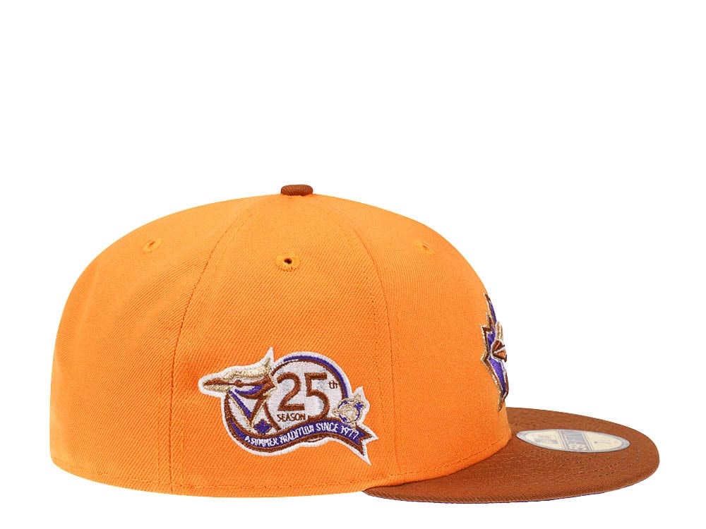 New Era Toronto Blue Jays 25th Anniversary Bourbon Tangerine Prime Edition 59Fifty Fitted Hat