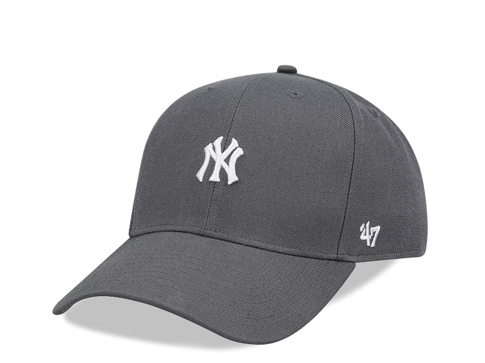 47Brand New York Yankees Charcoal Base Runner MVP Snapback Hat