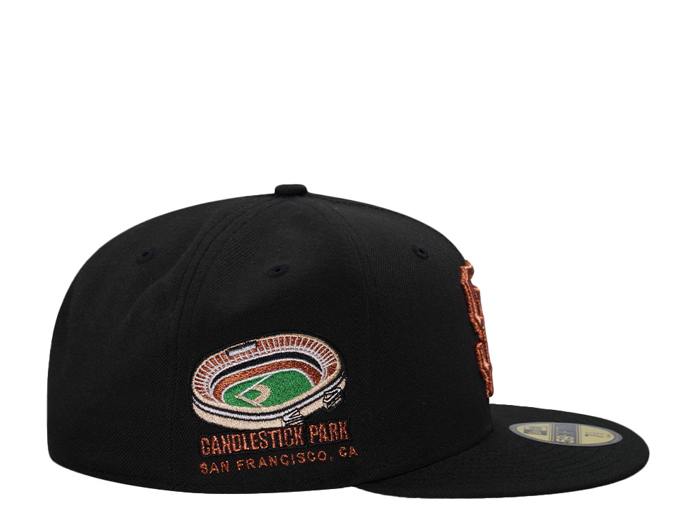 New Era San Francisco Giants Candlestick Park Black Copper Throwback Edition 59Fifty Fitted Hat