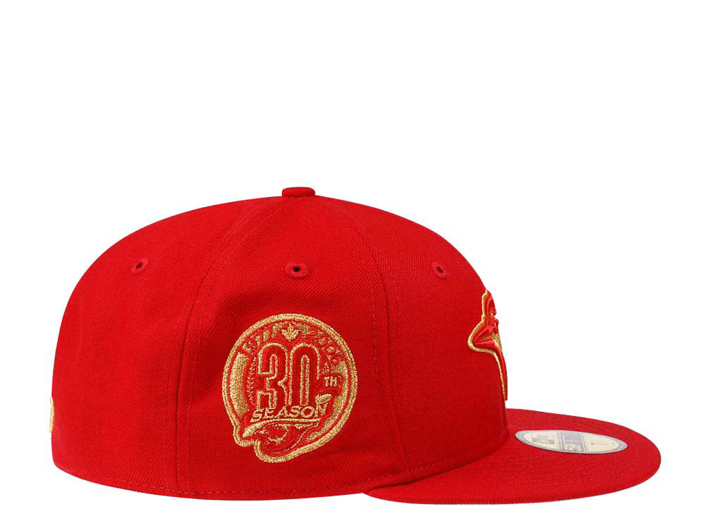 New Era Toronto Blue Jays 30th Season Scarlet Gold Edition 59Fifty Fitted Hat