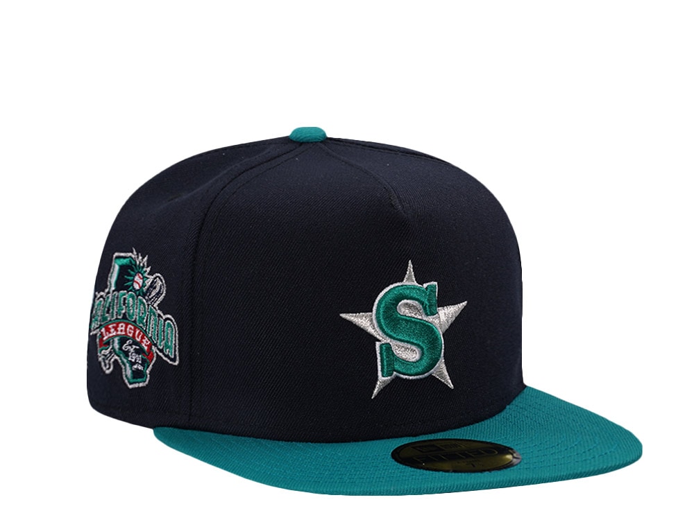 New Era Seattle Mariners California League Navy Two Tone Edition A Frame 59Fifty Fitted Hat
