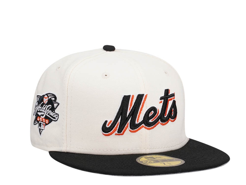 New Era New York Mets World Series 2000 Black Chrome Two Tone Edition 59Fifty Fitted Hat