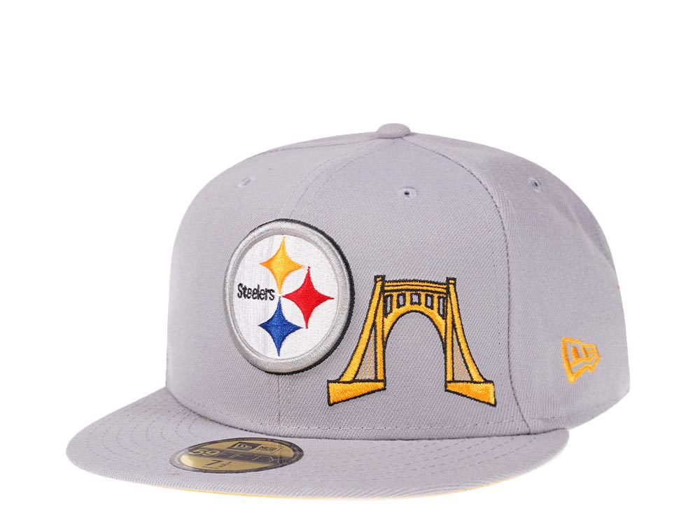 New Era Pittsburgh Steelers City Icons Grey Edition 59Fifty Fitted Hat
