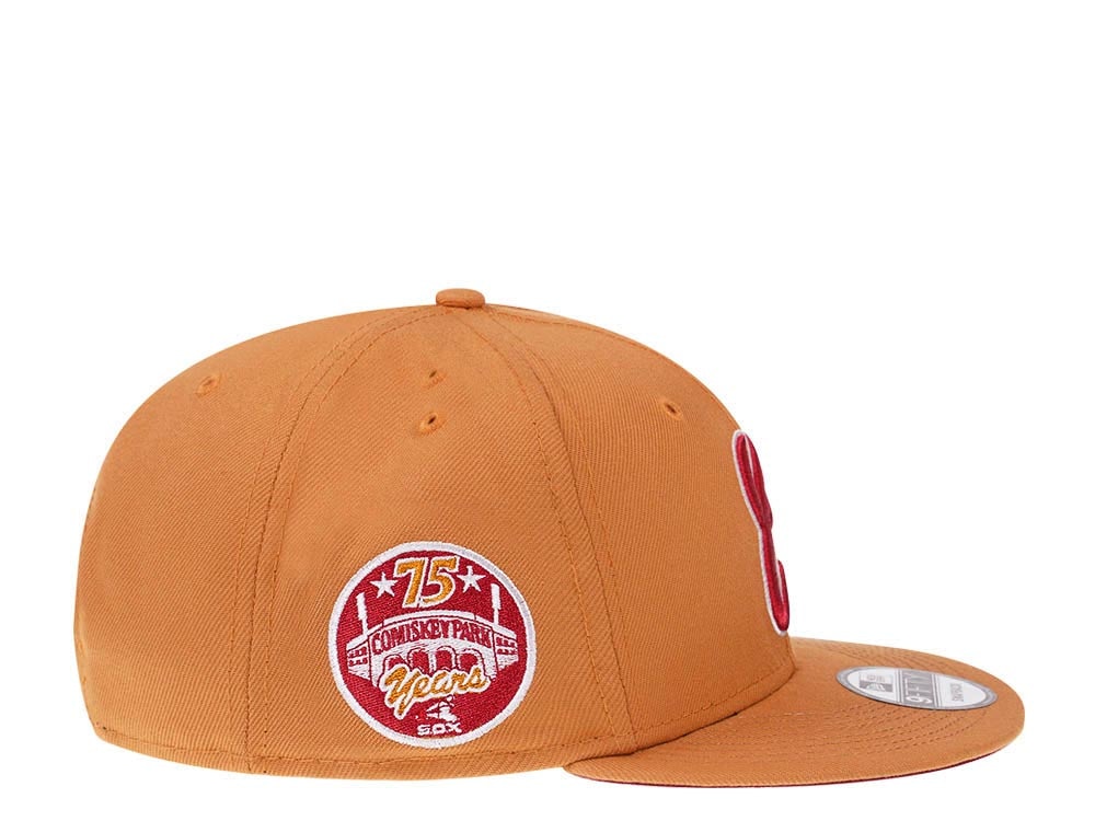 New Era Chicago White Sox 75 Years Comiskey Park Panama Tan Edition 9Fifty Snapback Hat