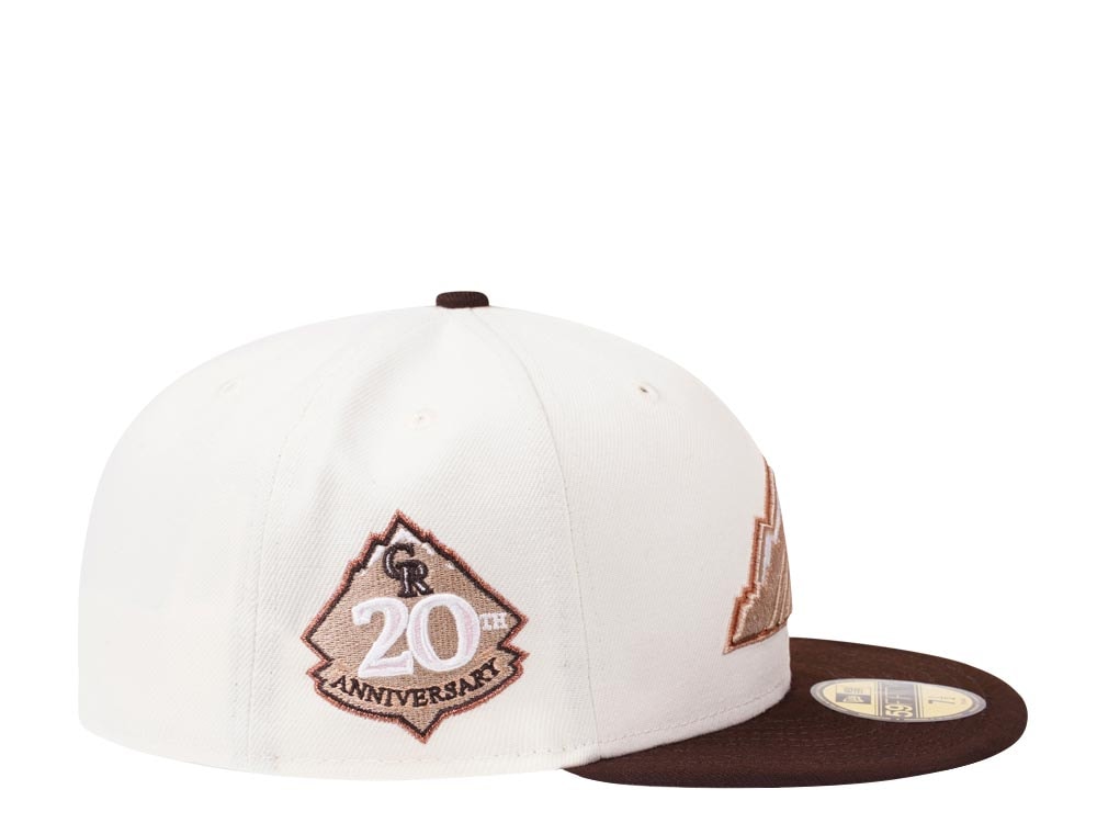New Era Colorado Rockies 20th Anniversary Cream Dome Prime Edition 59Fifty Fitted Hat