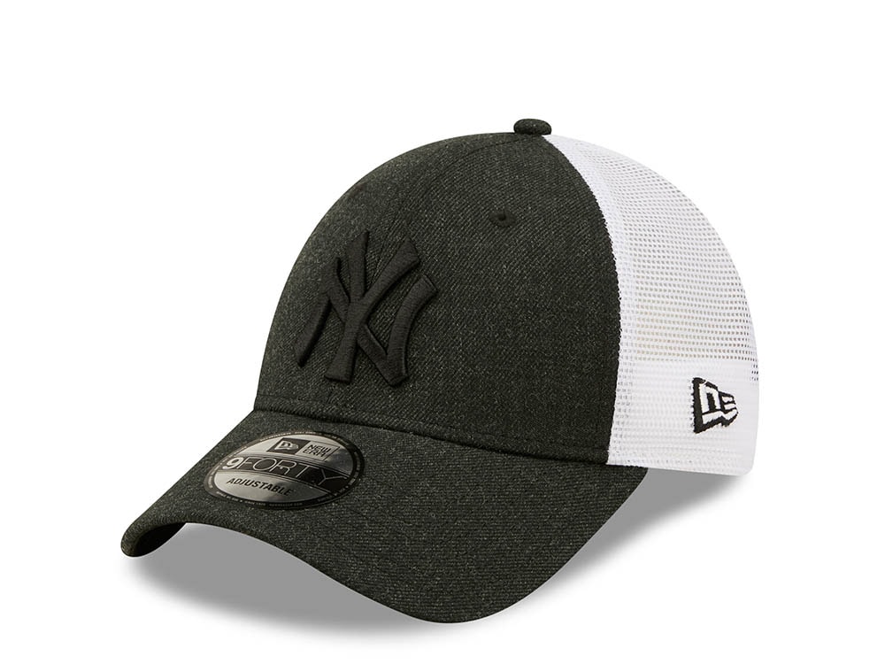 New Era New York Yankees Black Home Field Edition 9forty Trucker Strapback Hat
