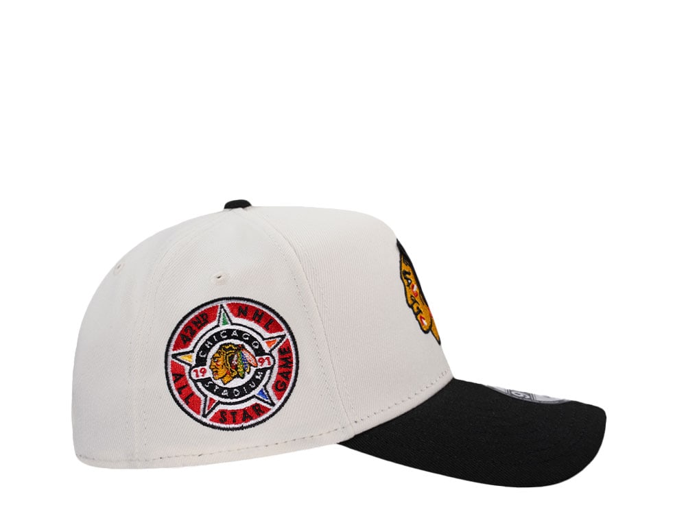 New Era Chicago Blackhawks All Star Game 1991 Chrome Two Tone Edition 9Forty A Frame Snapback Hat