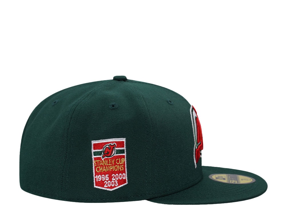 New Era New Jersey Devils Dark Green Champions Banner Edition 59Fifty Fitted Hat