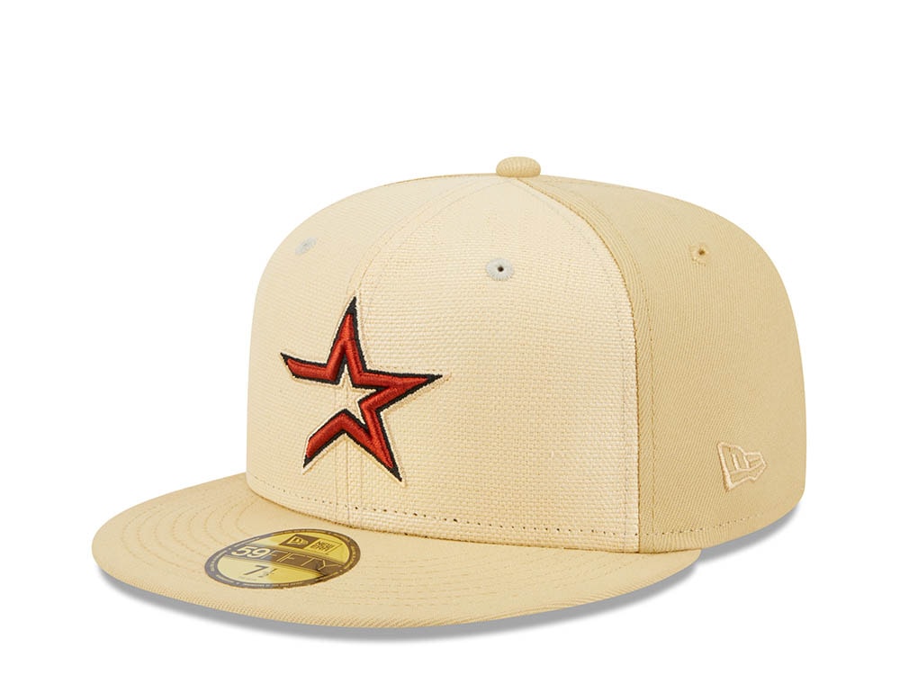 New Era Houston Astros 45th Anniversary Raffia Front Vegas Gold Edition 59Fifty Fitted Hat