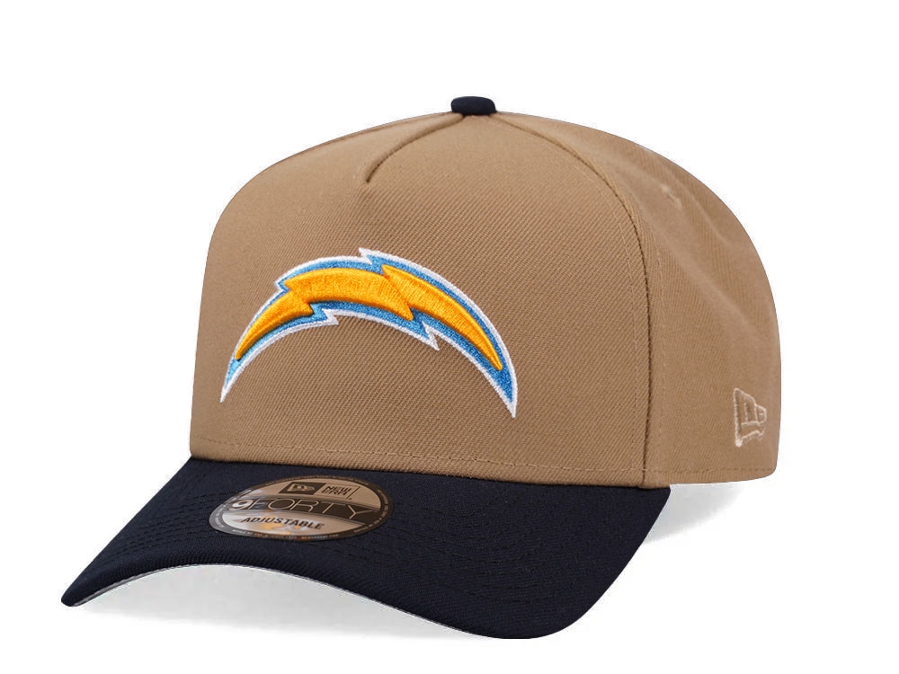 New Era Los Angeles Chargers Khaki Two Tone Edition 9Forty A Frame Snapback Hat