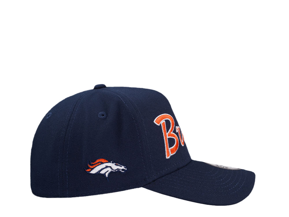 New Era Denver Broncos Script Dark Blue Edition 9Forty A Frame Snapback Hat