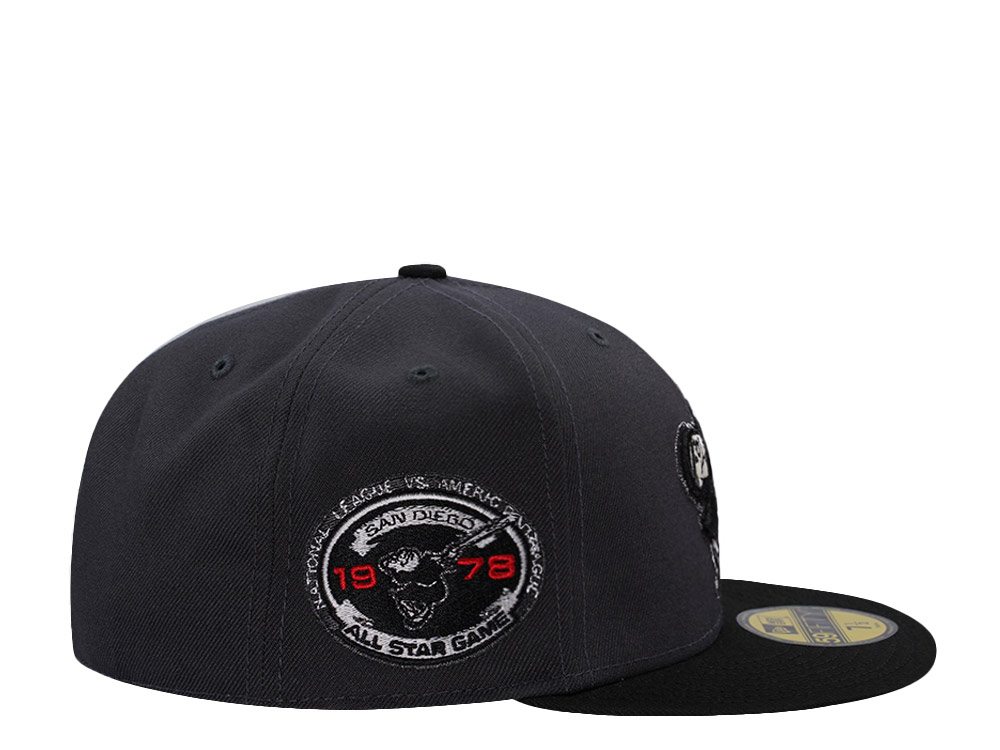 New Era San Diego Padres All Star Game 1978 Anthracite Two Tone Horror Edition 59Fifty Fitted Cap