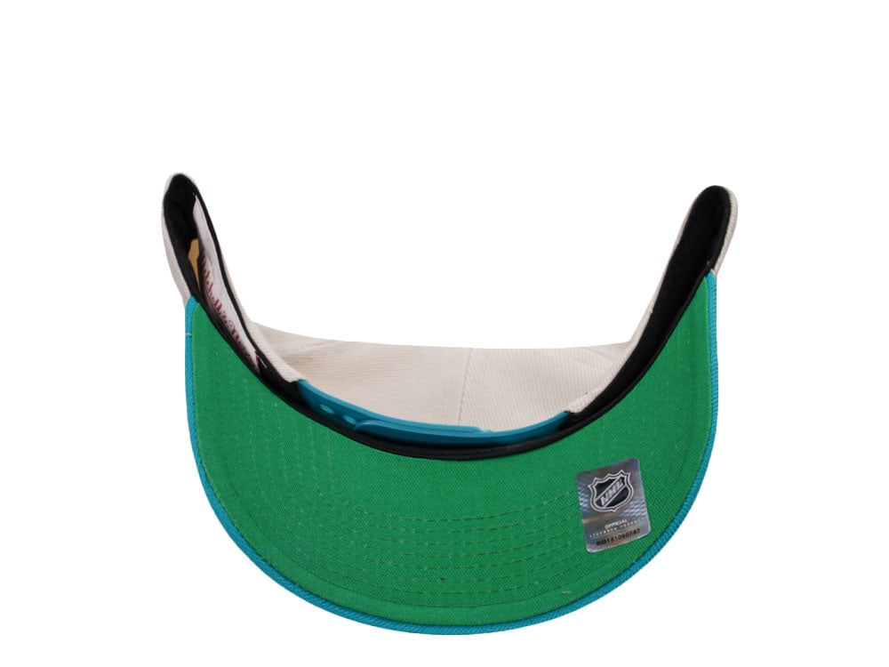 Mitchell & Ness San Jose Sharks Chrome Two Tone Pro Crown Fit Snapback Hat