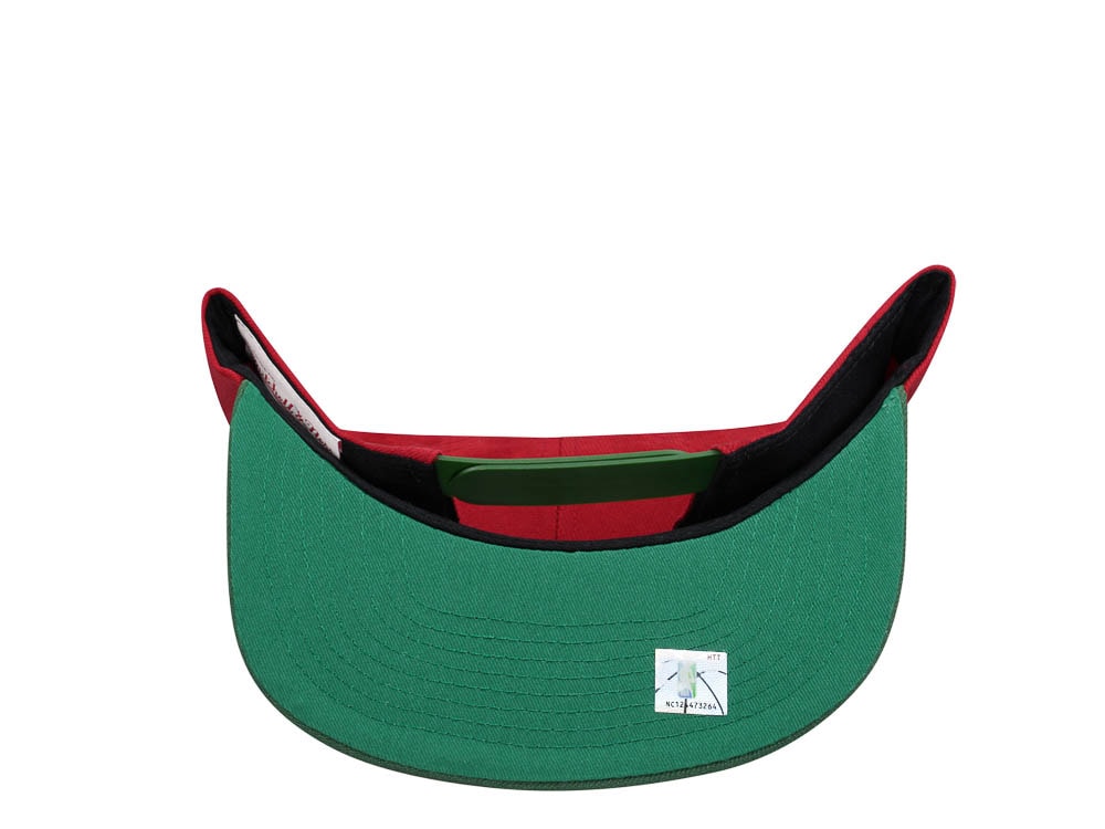 Mitchell & Ness Seattle Supersonics Transcript Red Two Tone Snapback Hat