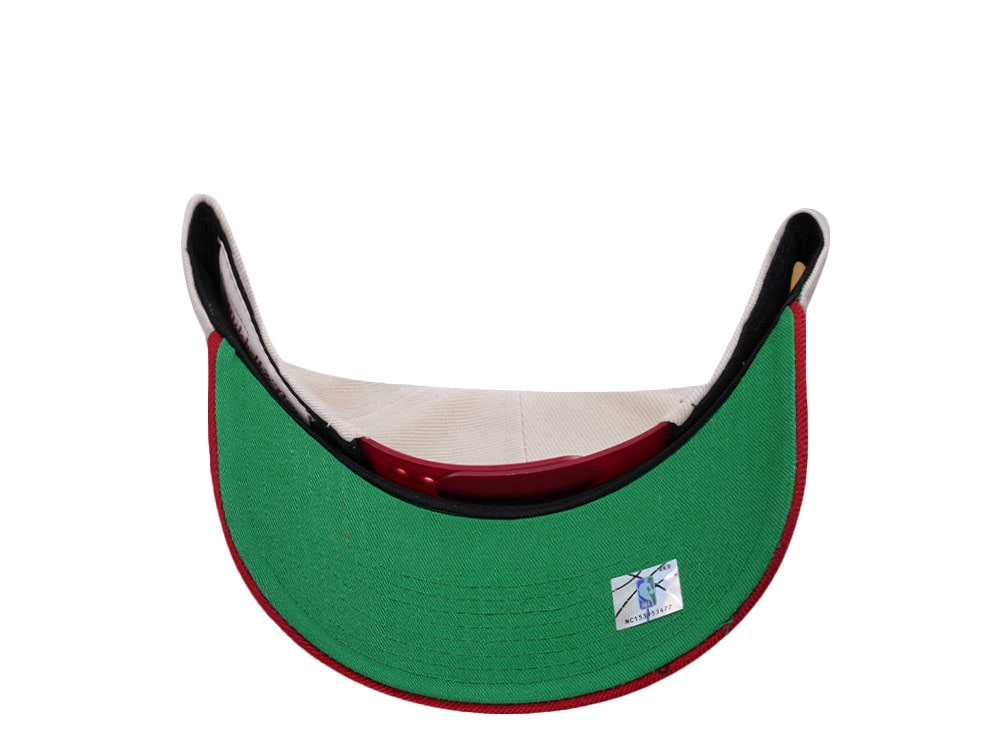 Mitchell & Ness Miami Heat Chrome Two Tone Pro Crown Fit Snapback Hat