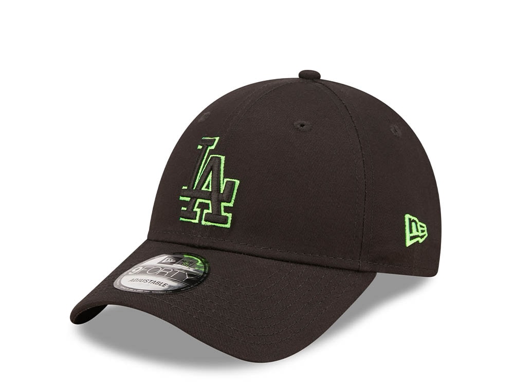 New Era Los Angeles Dodgers League Essential Black 9Forty Strapback Hat