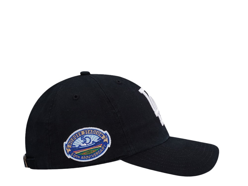 47Brand Los Angeles Dodgers Cooperstown Black Clean Up Strapback Hat