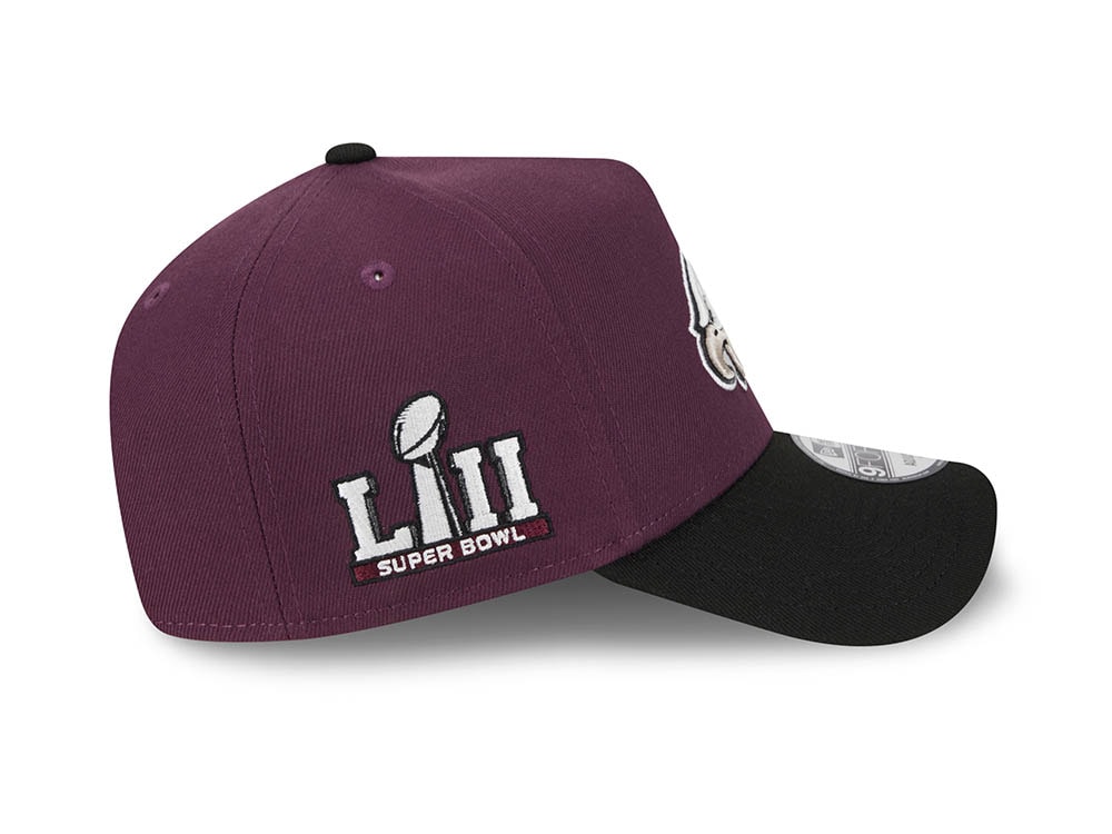 New Era Philadelphia Eagles Super Bowl LII Two Tone Plum 9Forty A Frame Snapback Hat