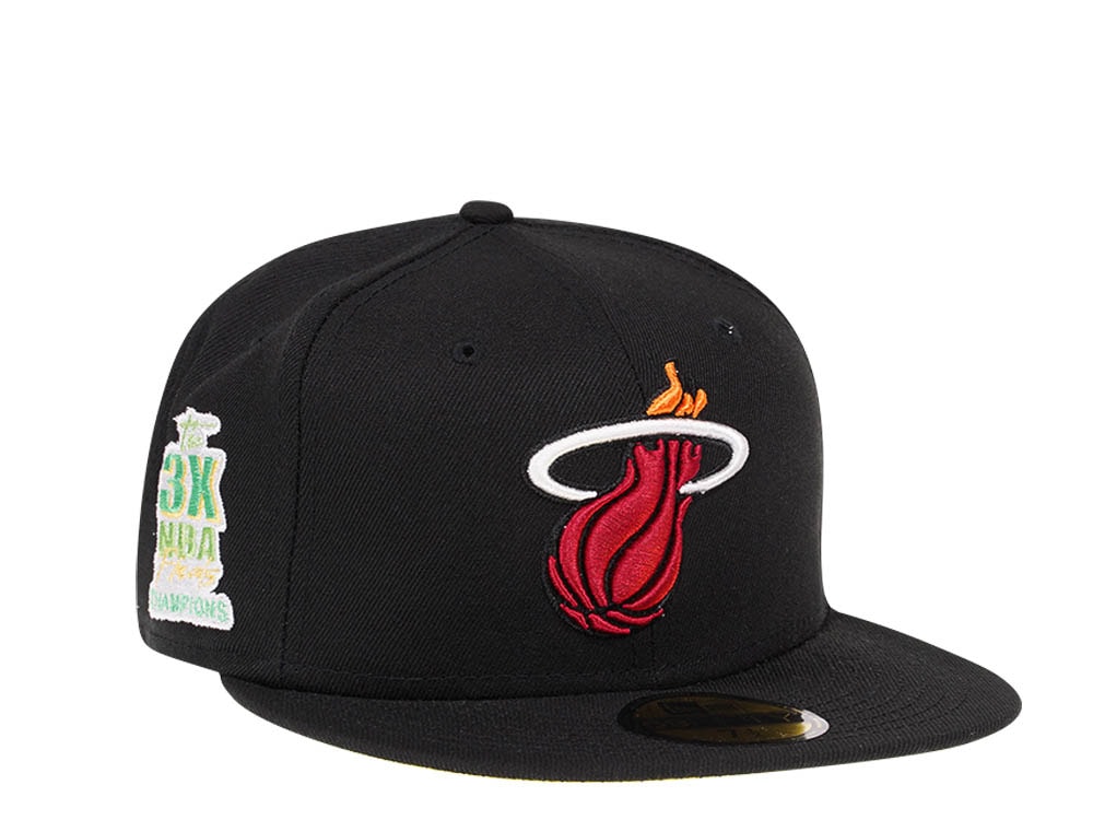 New Era Miami Heat Citruspop Patch The 3x NBA Finals Champions 59fifty Fitted Hat