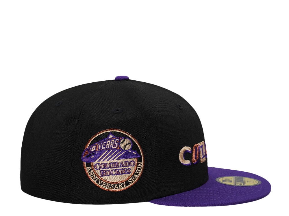 New Era Colorado Rockies 10th Anniversary Black Two Tone Edition 59Fifty Fitted Hat