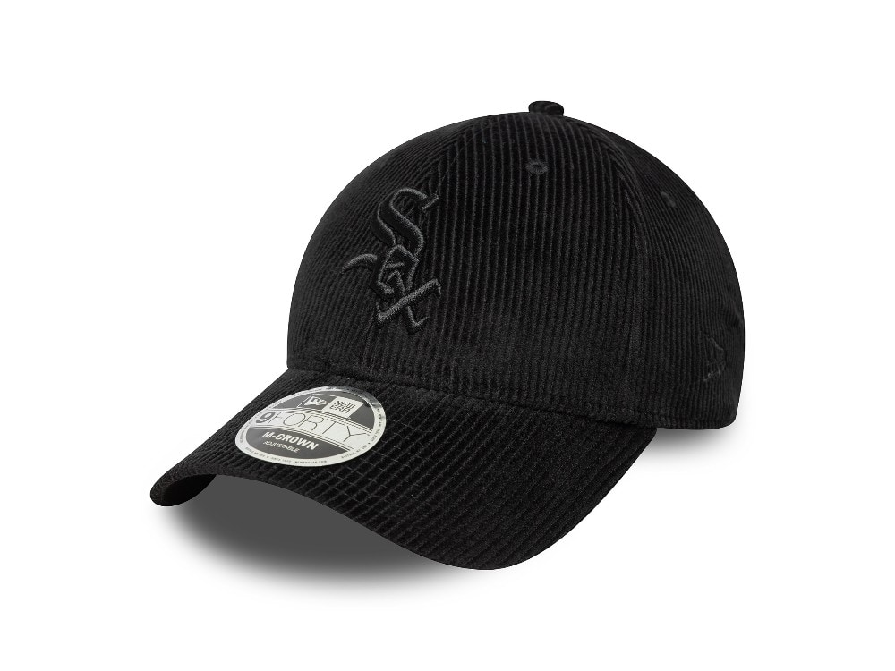 New Era Chicago White Sox Black Corduroy 9Forty M Crown Snapback Cap