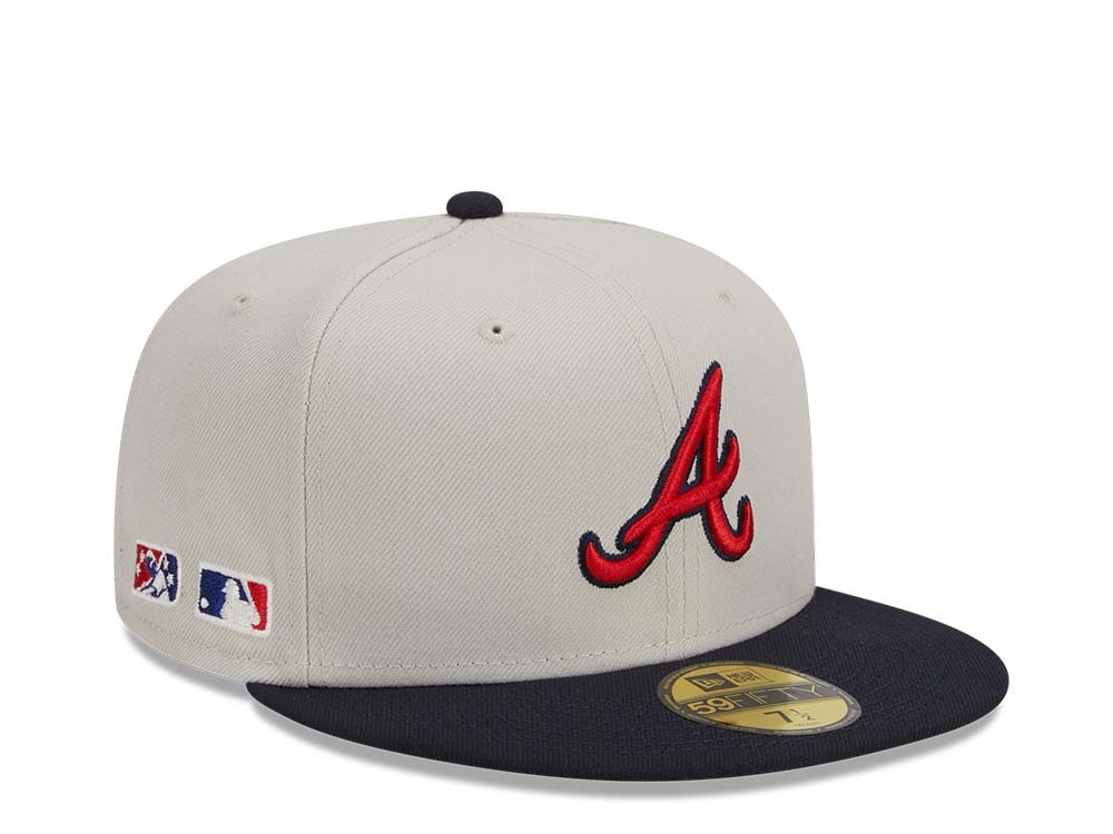 New Era Atlanta Braves Farm Team Stone Throwback Two Tone Edition 59Fifty Fitted Hat