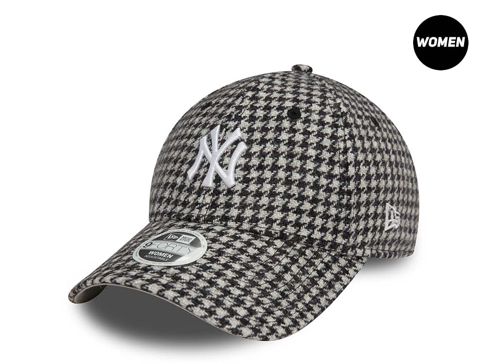 New Era New York Yankees Houndstooth Black Womens 9Forty Snapback Hat