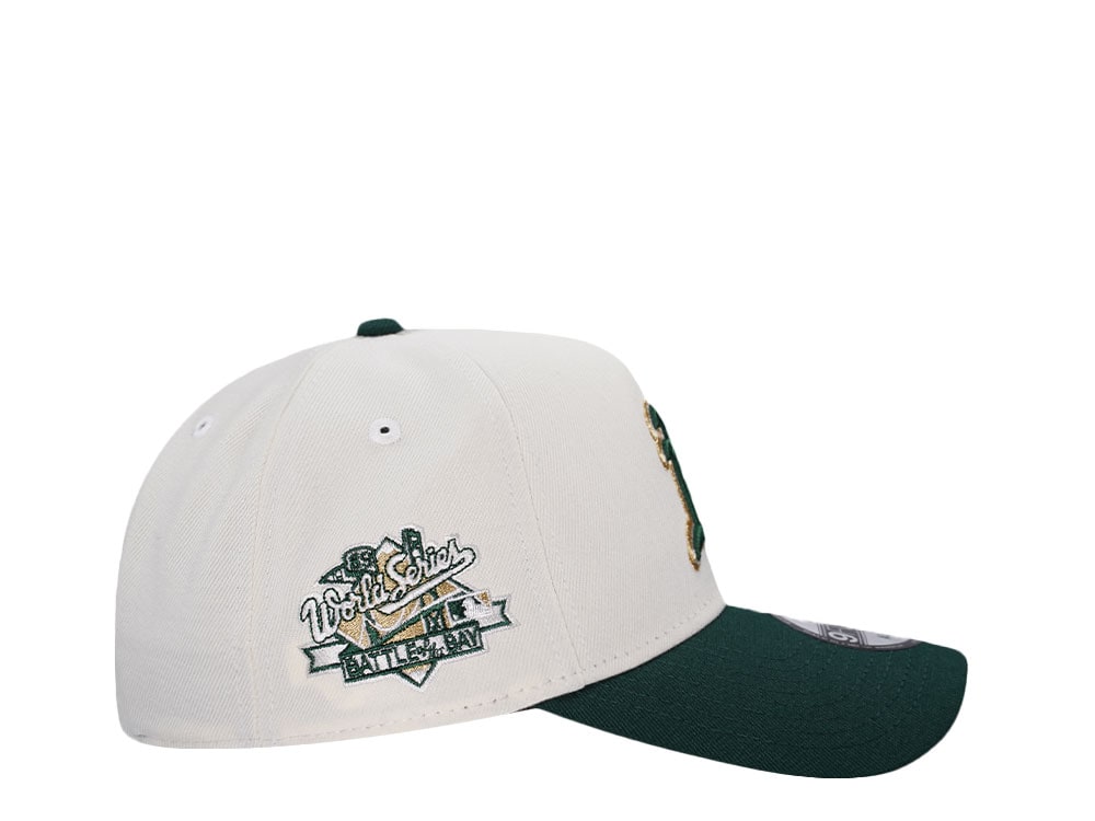 New Era Oakland Athletics World Series 1985 Chrome Two Tone Edition 9Forty A Frame Snapback Hat