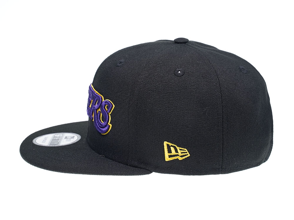 New Era Los Angeles Lakers Black Team Edition 9Fifty Snapback Hat