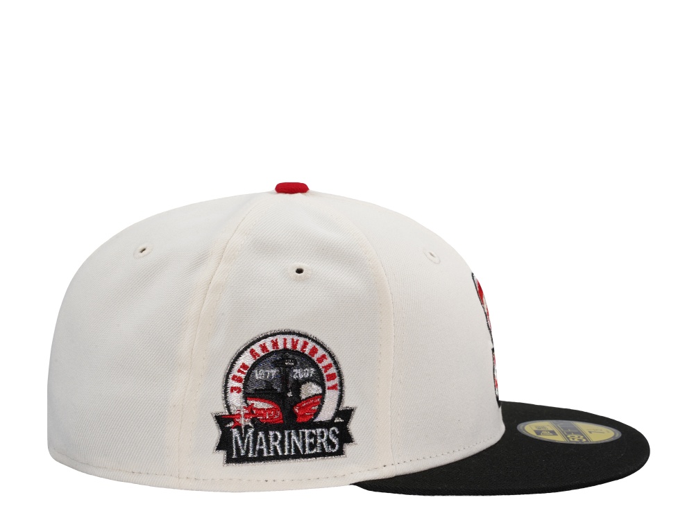 New Era Seattle Mariners 30th Anniversary Spiral Chrome Two Tone Horror Edition 59Fifty Fitted Cap