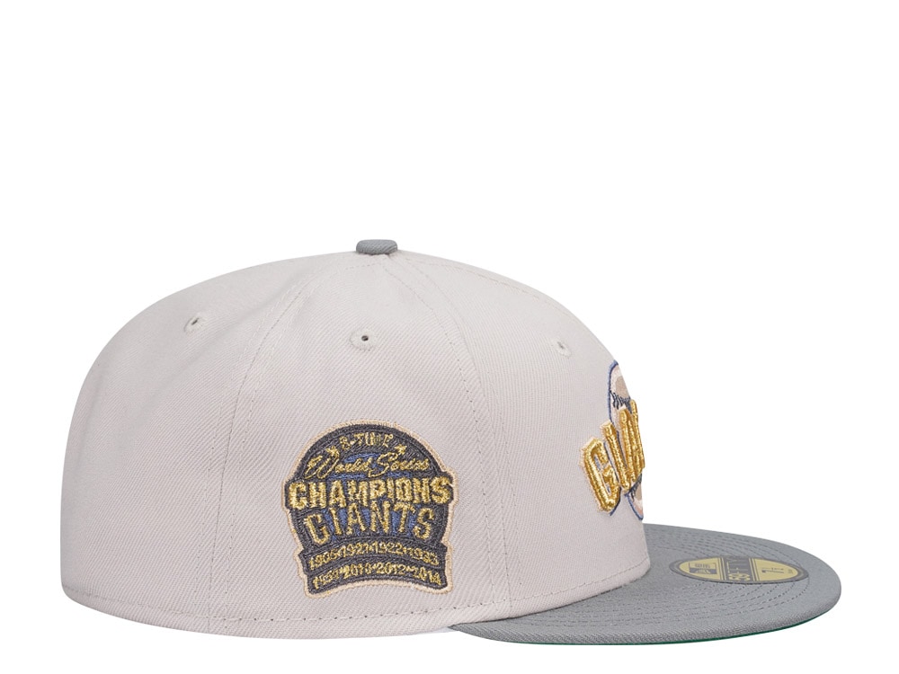 New Era San Francisco Giants 3-Time World Series Champions Stone Gold Two Tone Edition 59Fifty Fitted Hat
