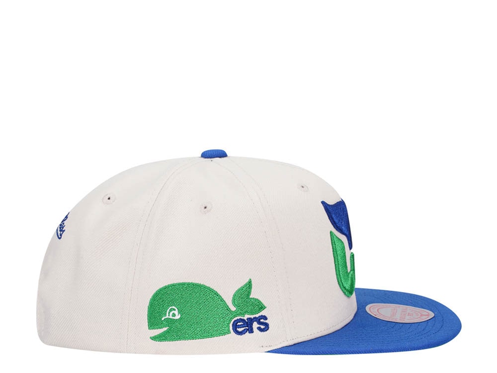 Mitchell & Ness Hartford Whalers Vintage Off-White Snapback Hat