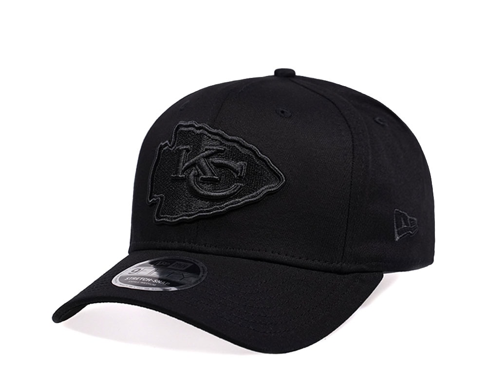New Era Kansas City Chiefs All Black Edition 9Fifty Stretch Snapback Hat