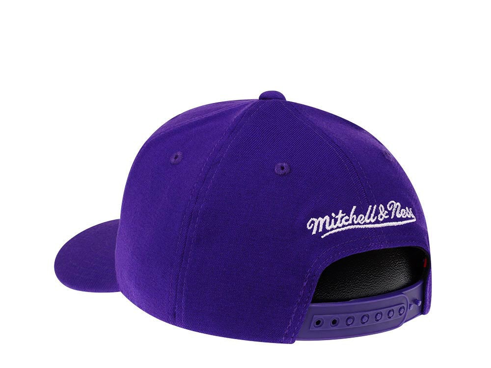 Mitchell & Ness Utah Jazz Team Ground Red Line Solid Flex Purple Snapback Hat