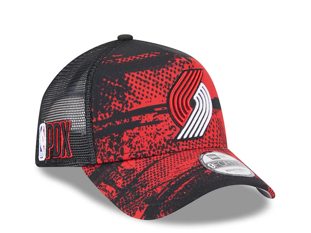 New Era Portland Trail Blazers NBA Tip Off 2024 Trucker 9Forty A Frame Snapback Hat