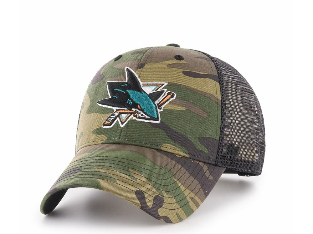 47Brand San Jose Sharks Classic Camo Trucker Snapback Hat