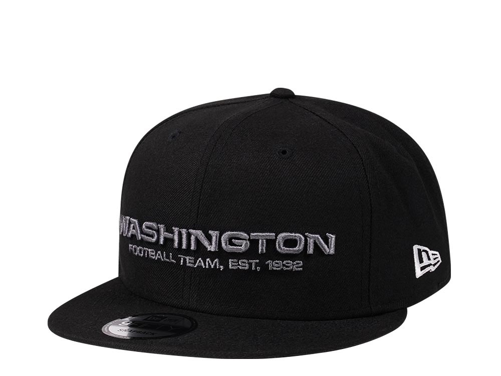 New Era Washington Football Team Steel Black Edition 9Fifty Snapback Hat
