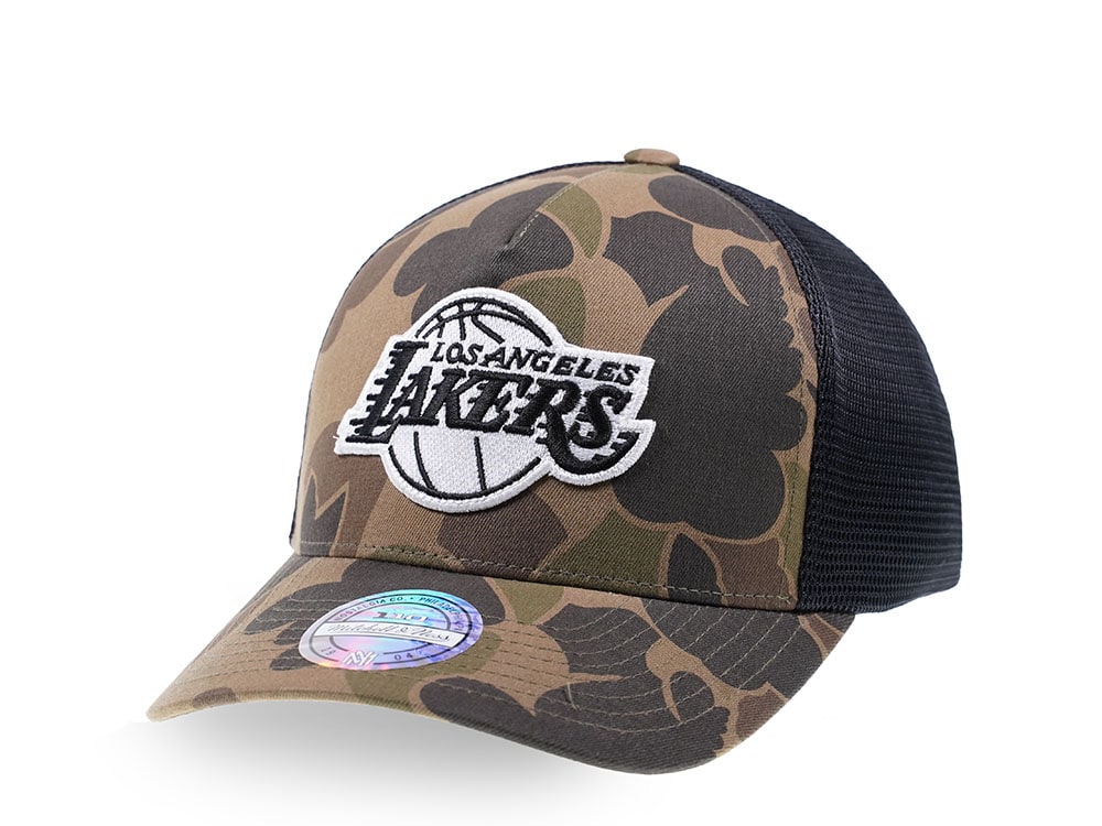 Mitchell & Ness Los Angeles Lakers Camo Trucker Hat
