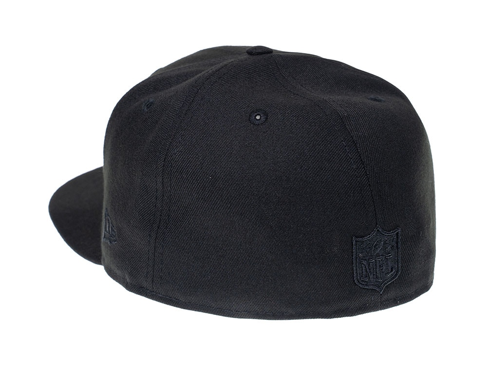 New Era New England Patriots Black on Black 59Fifty Fitted Hat