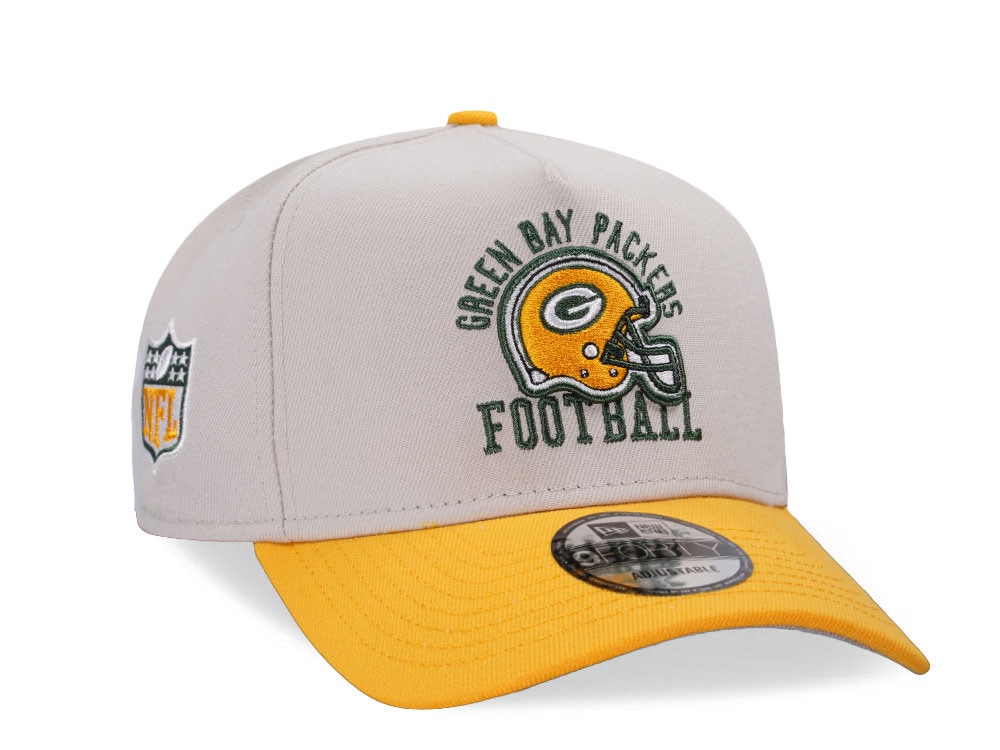 New Era Green Bay Packers Stone Two Tone 9Forty A Frame Snapback Hat