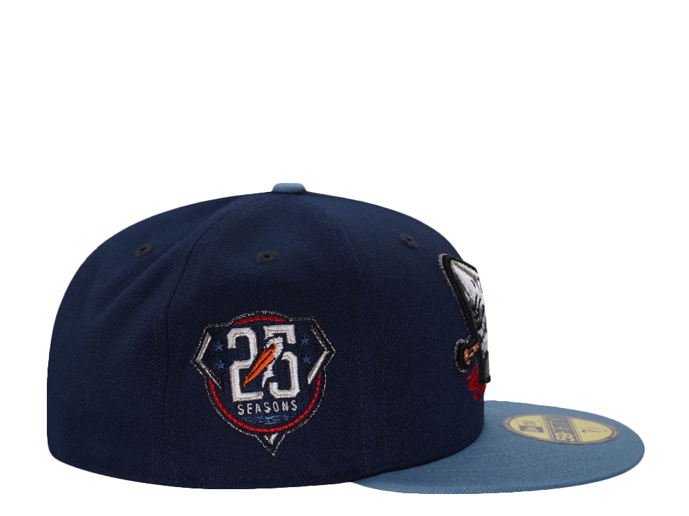New Era Myrtle Beach Pelicans 25 Seasons Ocean Blue Two Tone Edition 59Fifty Fitted Cap