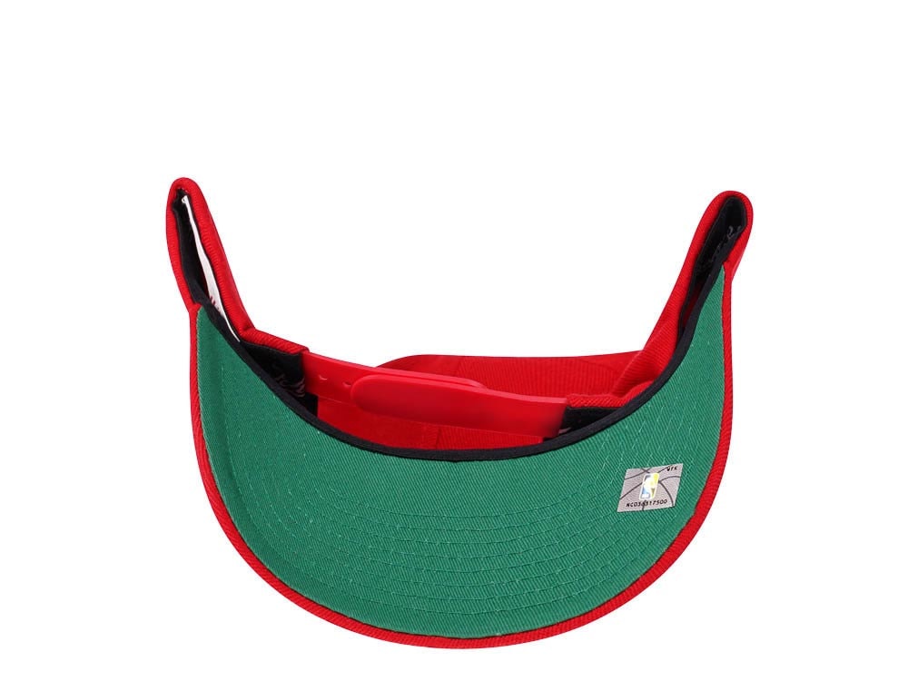 Mitchell & Ness Portland Trail Blazers Team Ground Red Line Solid Flex Snapback Hat