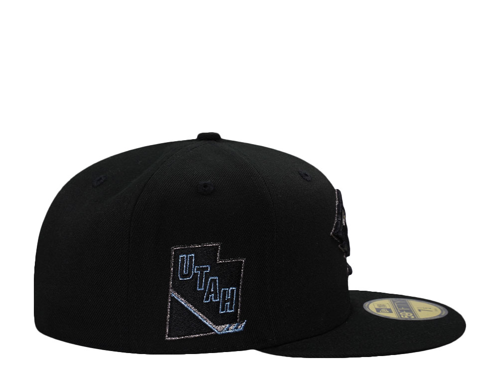 New Era Utah Mammoth Black on Black Prime Edition 59Fifty Fitted Cap