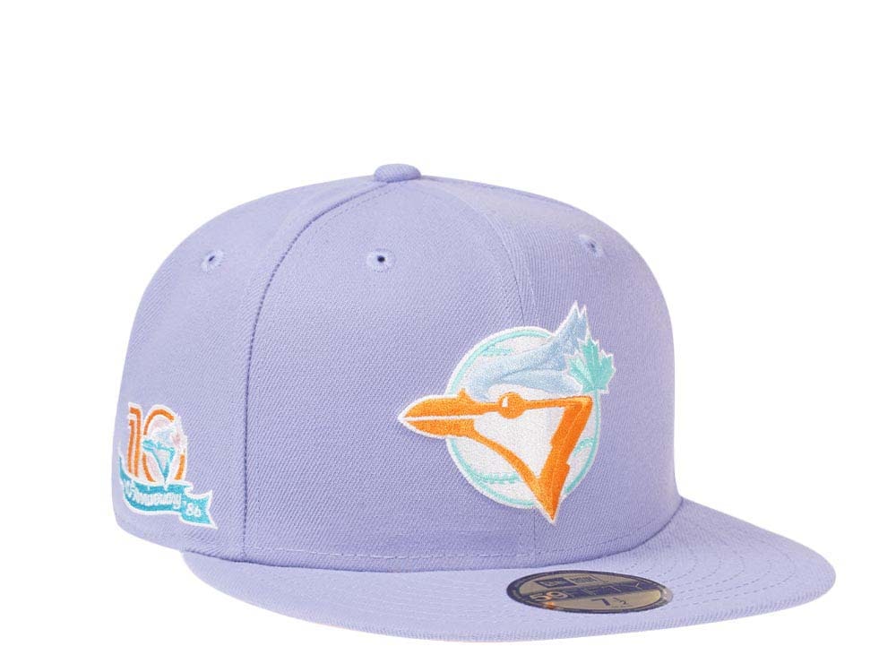 New Era Toronto Blue Jays 10th Anniversary Lavender Mango Prime Edition 59Fifty Fitted Hat
