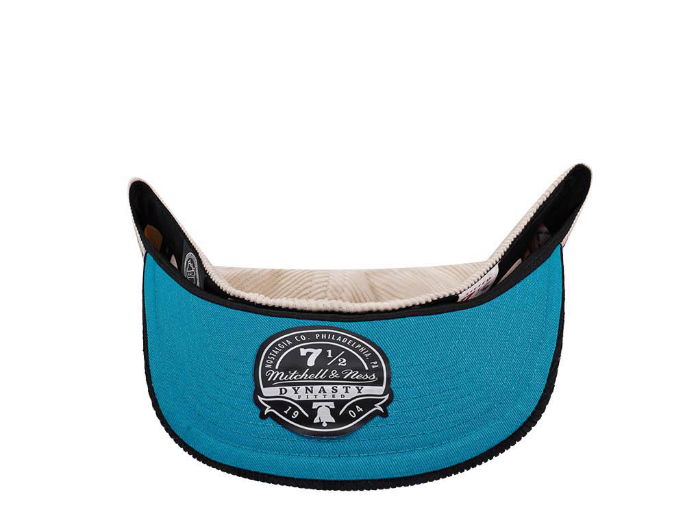 Mitchell & Ness San Jose Sharks 20th Anniversary Two Tone Cord Edition Dynasty Fitted Hat