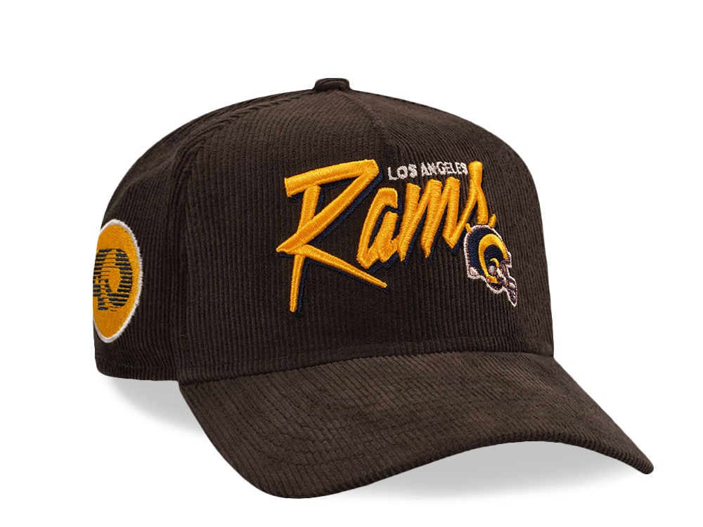 New Era Los Angeles Rams 40th Anniversary Walnut Corduroy Edition 9Forty A Frame Snapback Hat